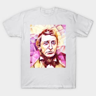 Henry David Thoreau Pink Portrait | Henry David Thoreau Artwork 13 T-Shirt